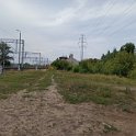 Widok wzdłuż torów na nastawnię